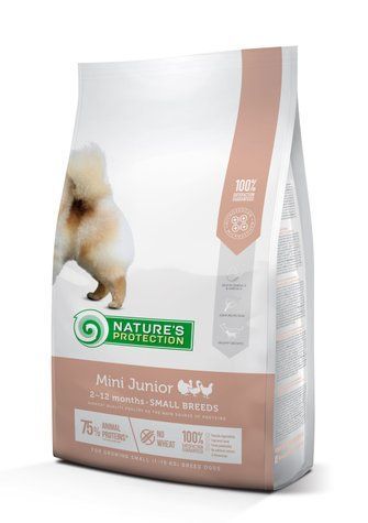Nature's Protection Mini Junior Small Breeds Сухий корм для цуценят малих порід з м'ясом птиці, 2 кг NPS45724 фото