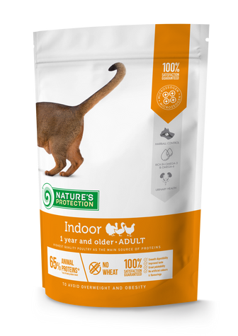 Nature's Protection Indoor Сухий корм для дорослих хатніх котів, 400 г NPS45763 фото