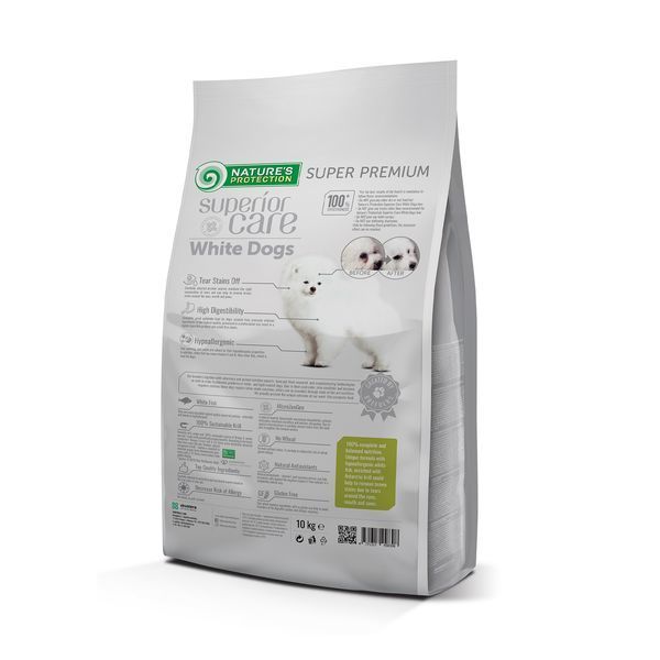 Nature's Protection Superior Care White Dogs Grain Free White Fish Junior Small Breeds Сухий беззерновий корм для юніорів малих порід з білою рибою, 10 кг NPSC45830 фото