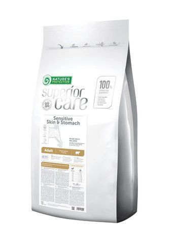 Nature's Protection Superior Care Sensitive Skin&Stomach Adult Small Breeds Сухий корм для дорослих собак малих порід із чутливим травленням з ягням, 10 кг NPSC45795 фото