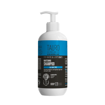 Tauro Pro Line Ultra Natural Care Whitening Shampoo Відбілювальний шампунь для собак і котів із білим і світлим забарвленням шерсті, 400 мл TPL63612 фото