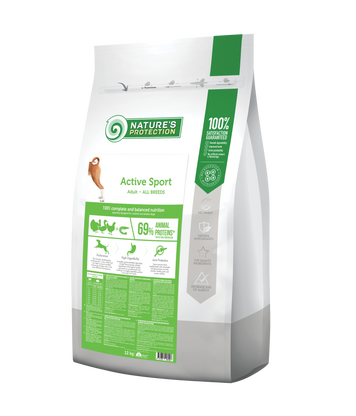 Nature's Protection Active Sport Adult All Breeds Сухий корм для дорослих спортивних, мисливських та службових собак, 12 кг NPS45744 фото