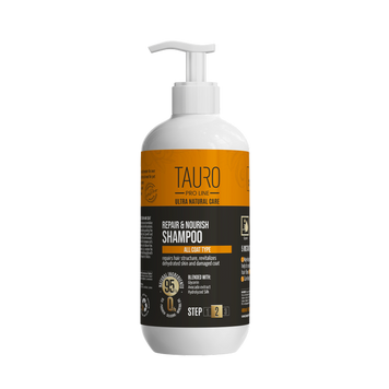 Tauro Pro Line Ultra Natural Care Repair and Nourish Shampoo Шампунь відновлення та живлення для шкіри та шерсті собак і котів, 400 мл TPL63602 фото