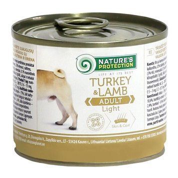 Nature's Protection Adult Light Turkey & Lamb Вологий корм для собак схильних повноти з індичкою і ягням, 200 г KIK24519 фото