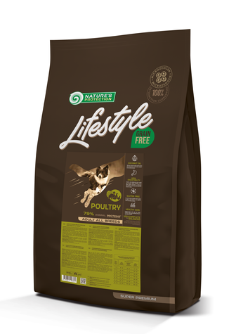Nature's Protection Lifestyle Grain Free Poultry Adult All Breeds Сухий беззерновий корм для собак усіх порід з м'ясом птиці, 10 кг NPLS45676 фото