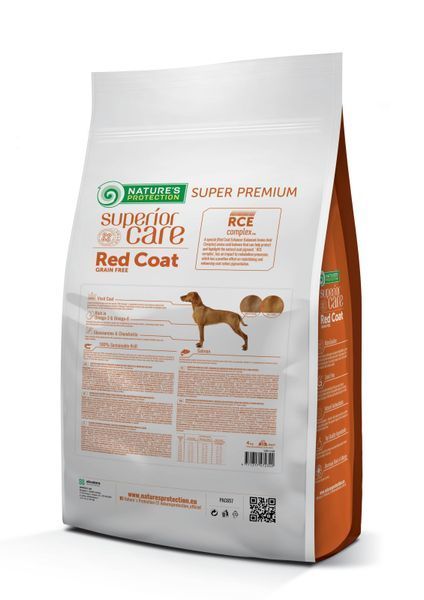 Nature's Protection Superior Care Red Coat Grain Free Salmon Adult All Breeds Сухий беззерновий корм для дорослих собак усіх порід з рудим забарвленням з лососем, 4 кг NPSC47234 фото
