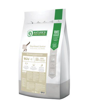 Nature's Protection Sterilised Junior Сухий корм для кошенят, що ростуть після стерилізації, 7 кг NPS45774 фото