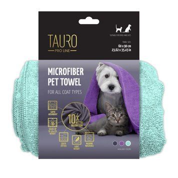 Tauro Pro Line Рушник з мікрофібри для домашніх тварин м'ятний, 60x90 см TPL63689 фото