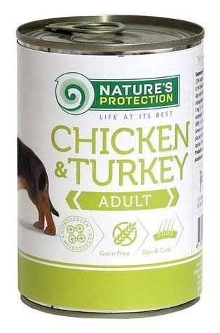Nature's Protection Adult Chicken & Turkey Вологий корм для собак з куркою та індичкою, 400 г KIK24630 фото
