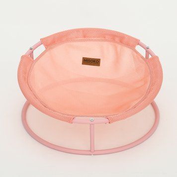 Складаний лежак для домашніх тварин MISOKO Pet bed round, 45x45x22 cm, pink HOOP31834 фото